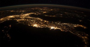 L'Italia fotografata dall’equipaggio della ISS